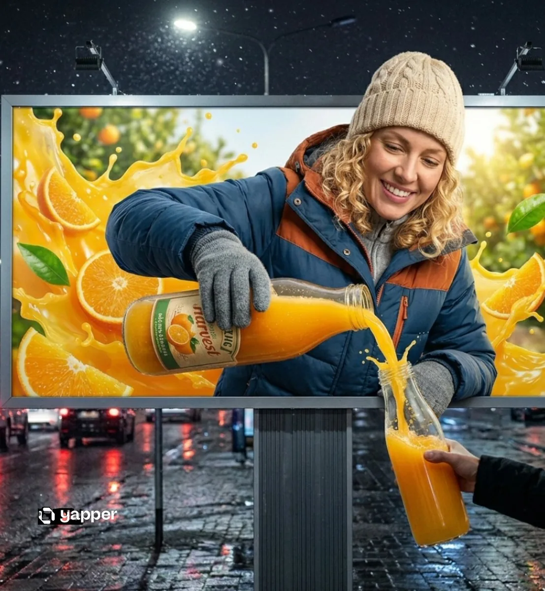 Hyper-realistic 3D Illusion Billboard Advertisement - Nano Banana Pro AI Prompt for Product Marketing reference