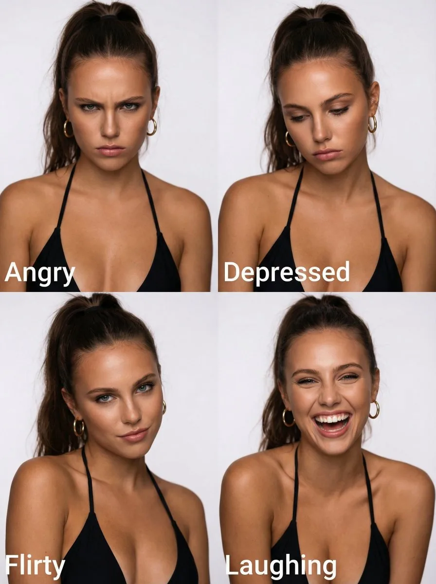 Nano Banana Pro JSON Prompt for 4-Photo Collage of Moods - Nano Banana Pro AI Prompt for Social Media Post reference