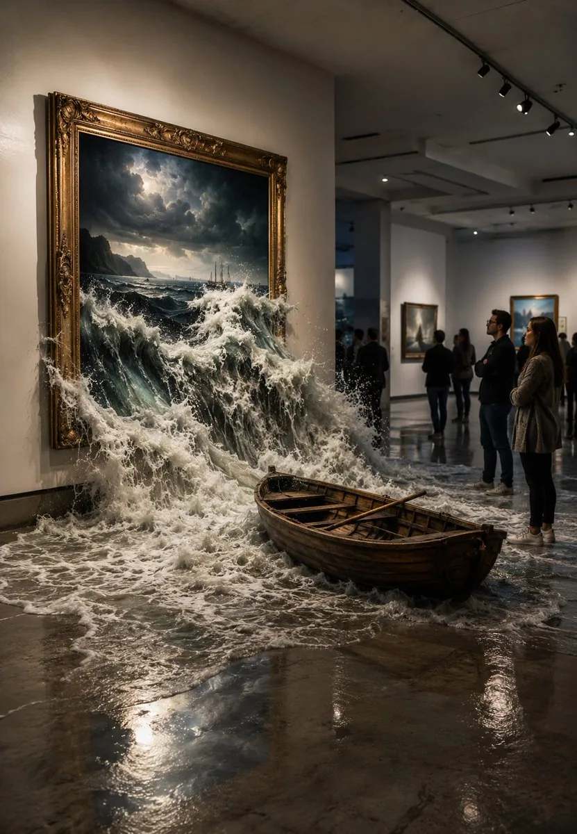 Flooded Art Gallery Surrealism reference