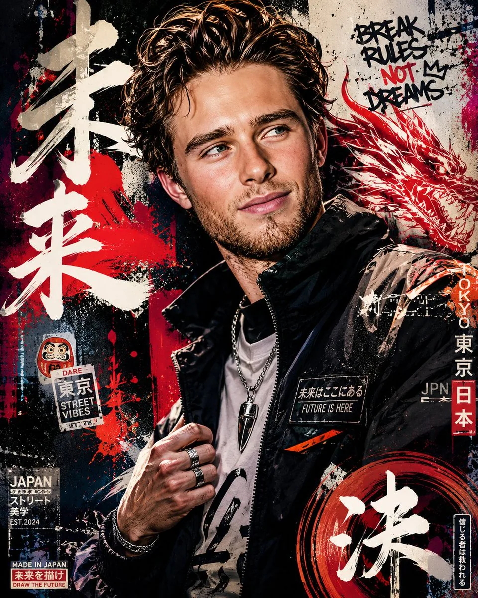 Japanese Graffiti Poster Art reference