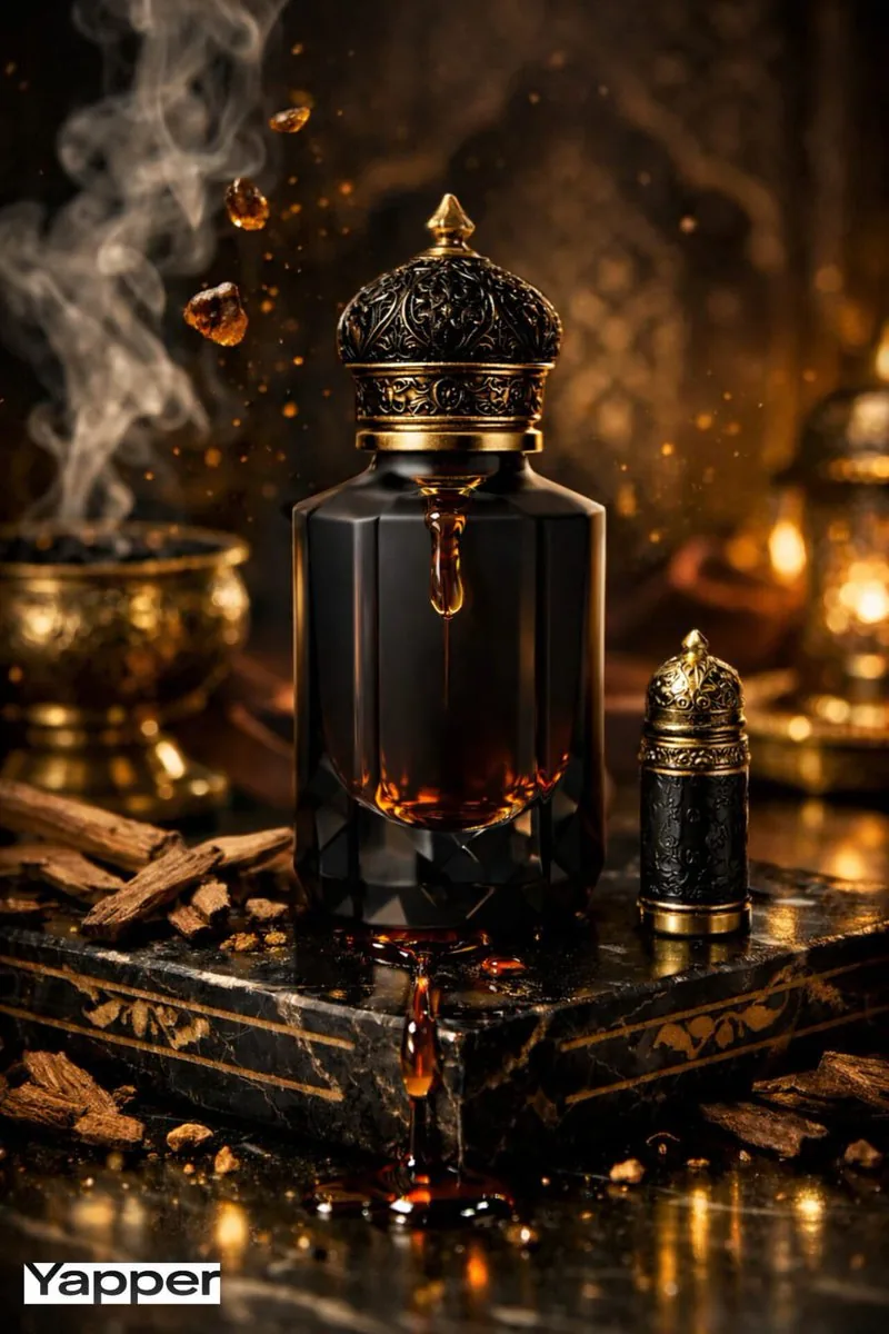 Ultra-Premium Arabian Luxury Perfume Product Photography - Nano Banana Pro AI Prompt for Product Marketing reference