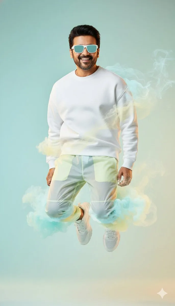 High-Fashion Sportswear Editorial Jump Shot - Nano Banana Pro AI Prompt for Product Marketing reference
