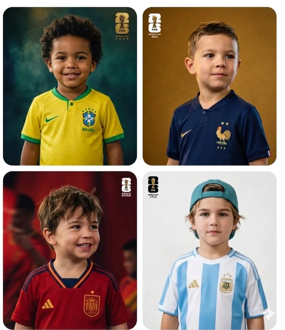 World Cup Children Football Portraits reference