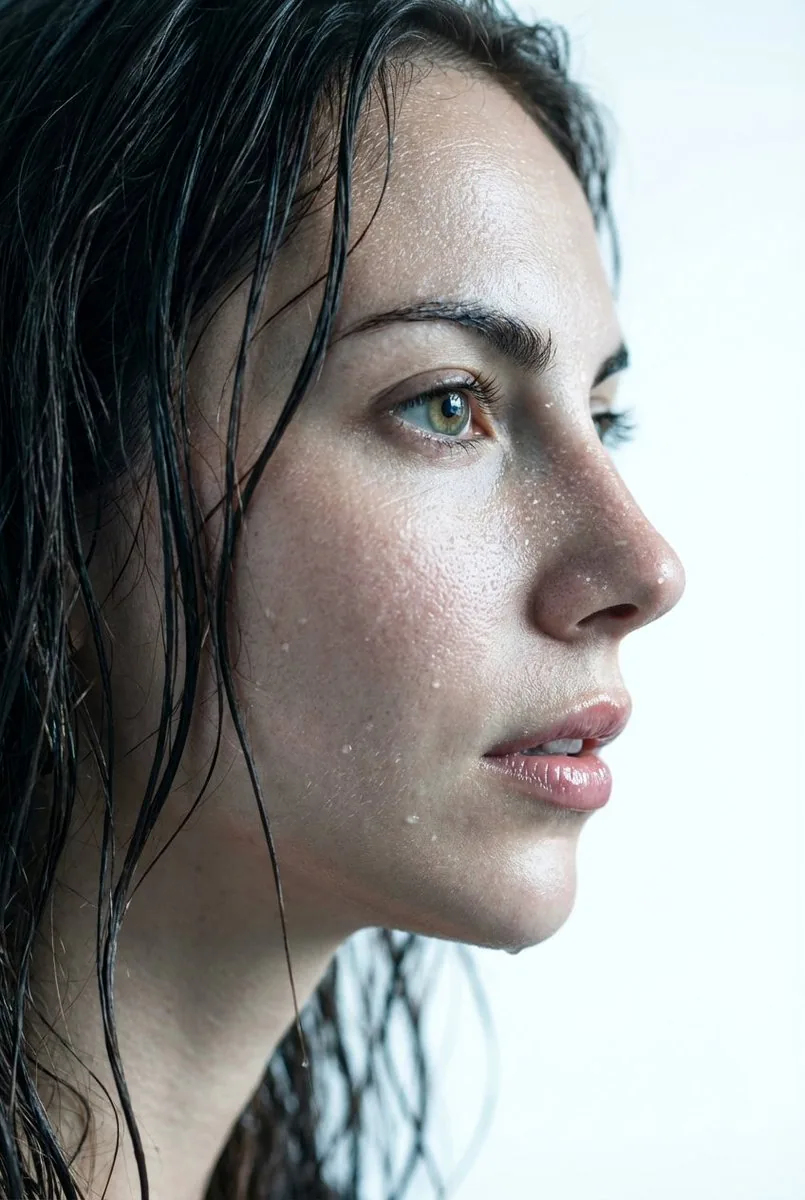 Hyper-Realistic Wet Skin Texture Prompt for Nano Banana Pro - Nano Banana Pro AI Prompt for Profile / Avatar reference