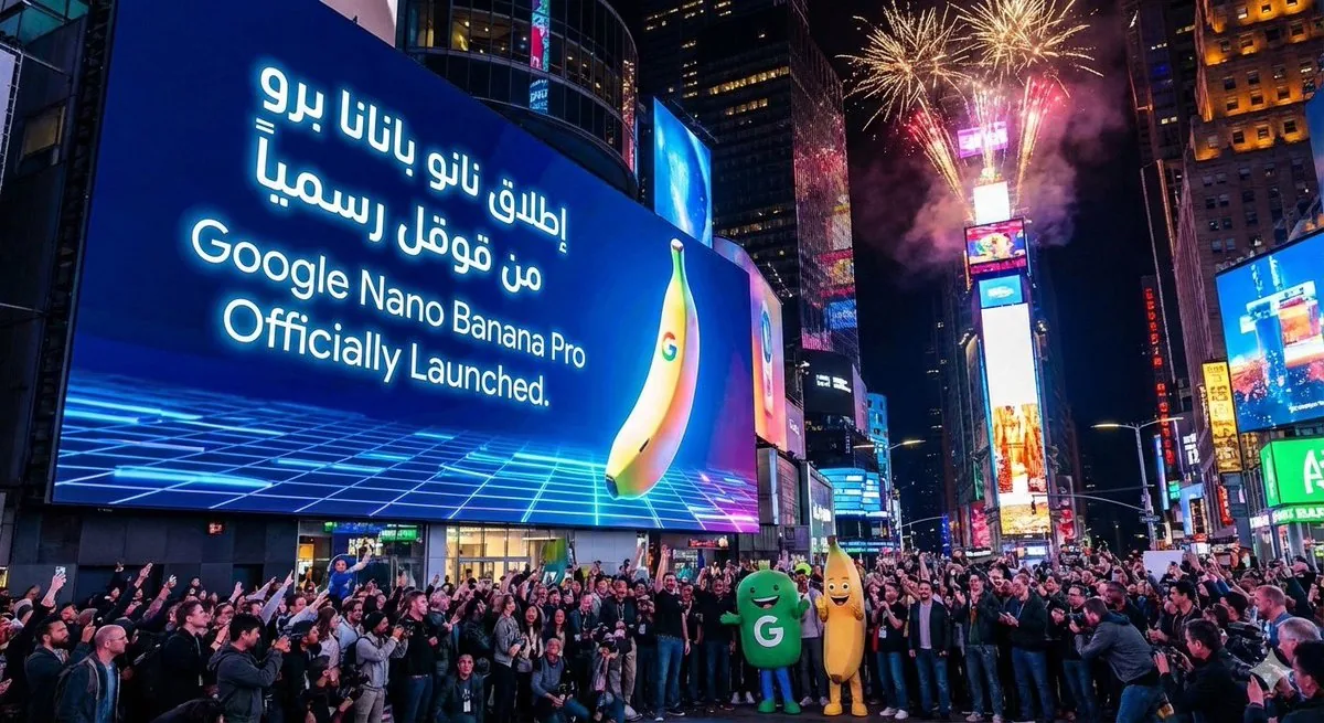 Announcement design image about Nano Banana Pro launch reference