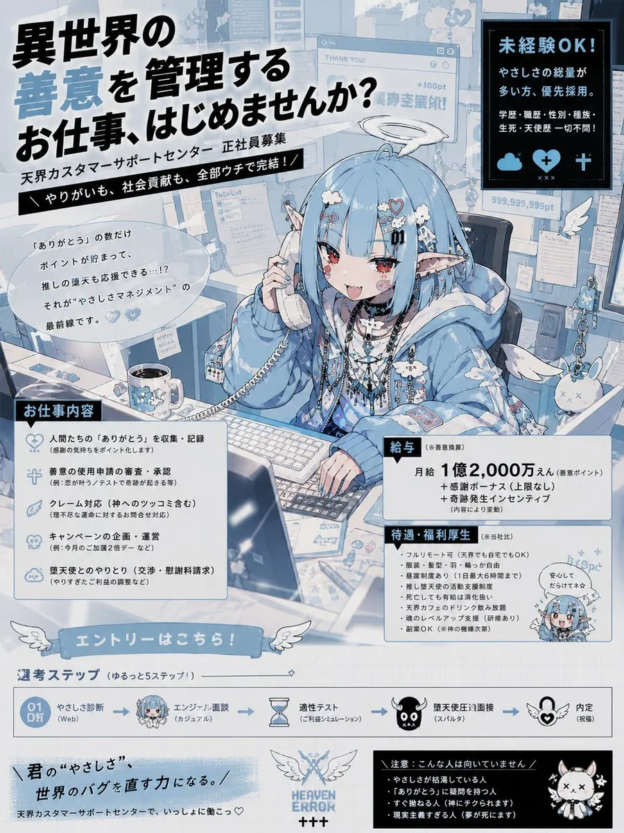 Job Advertisement Style Character Illustration reference