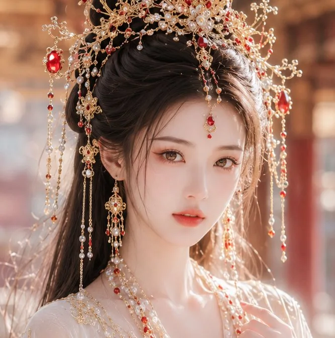 Ornate Chinese Bridal Portrait reference