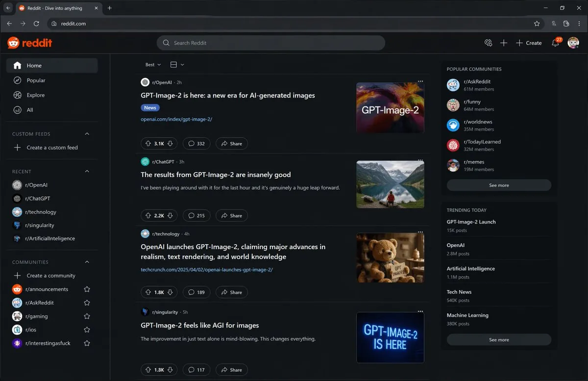 Hypothetical News Homepage reference