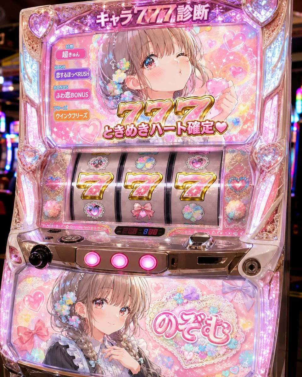 Kawaii Character 777 Slot Machine reference