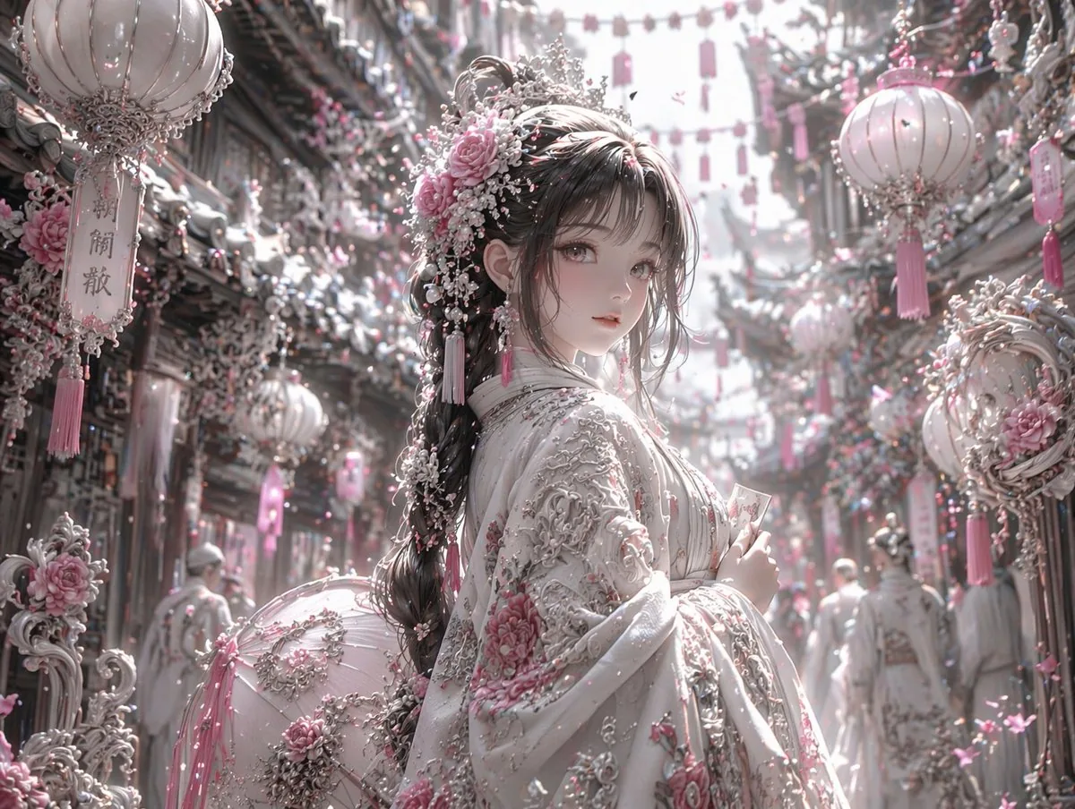 Pastel Pink and Silver Ornate Style Transfer reference