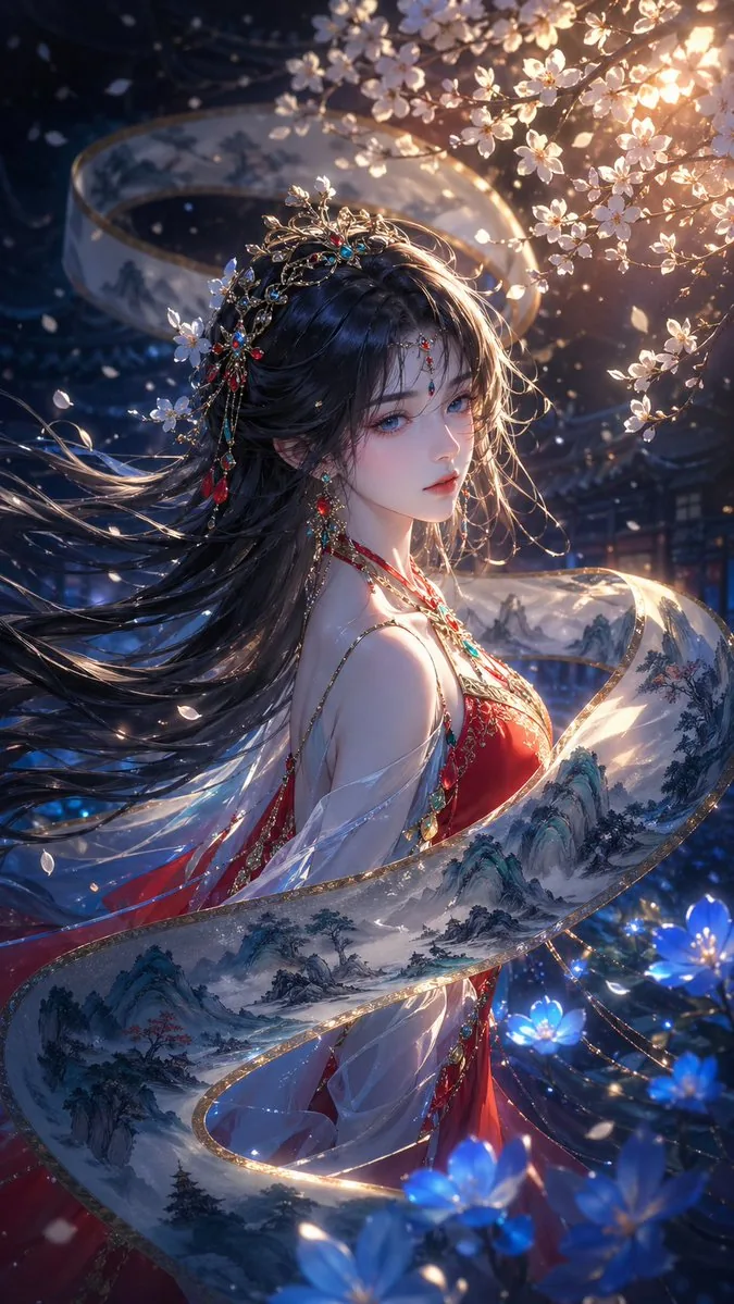 Oriental Fantasy Illustration Prompt reference