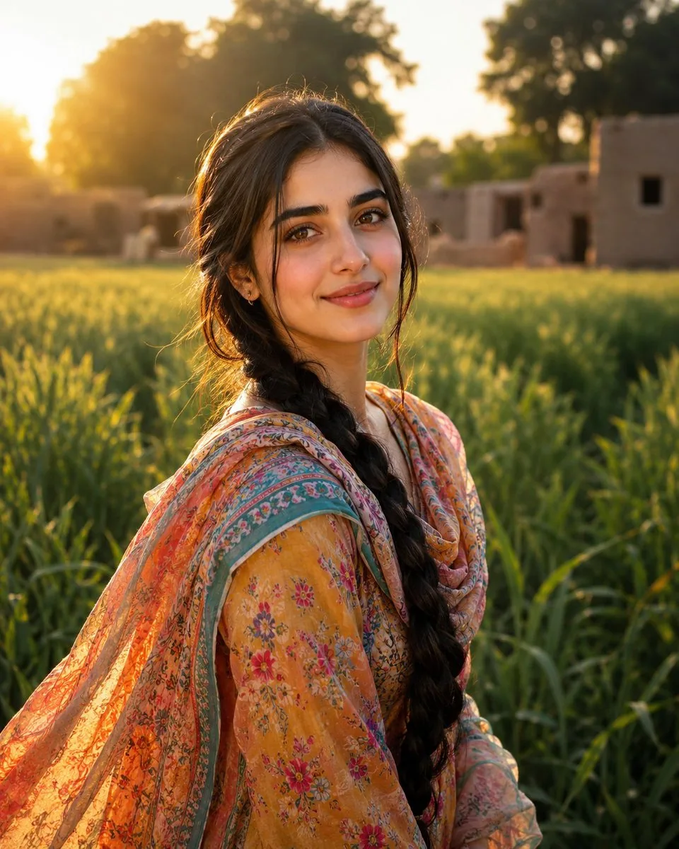 South Asian Village Woman Portrait reference