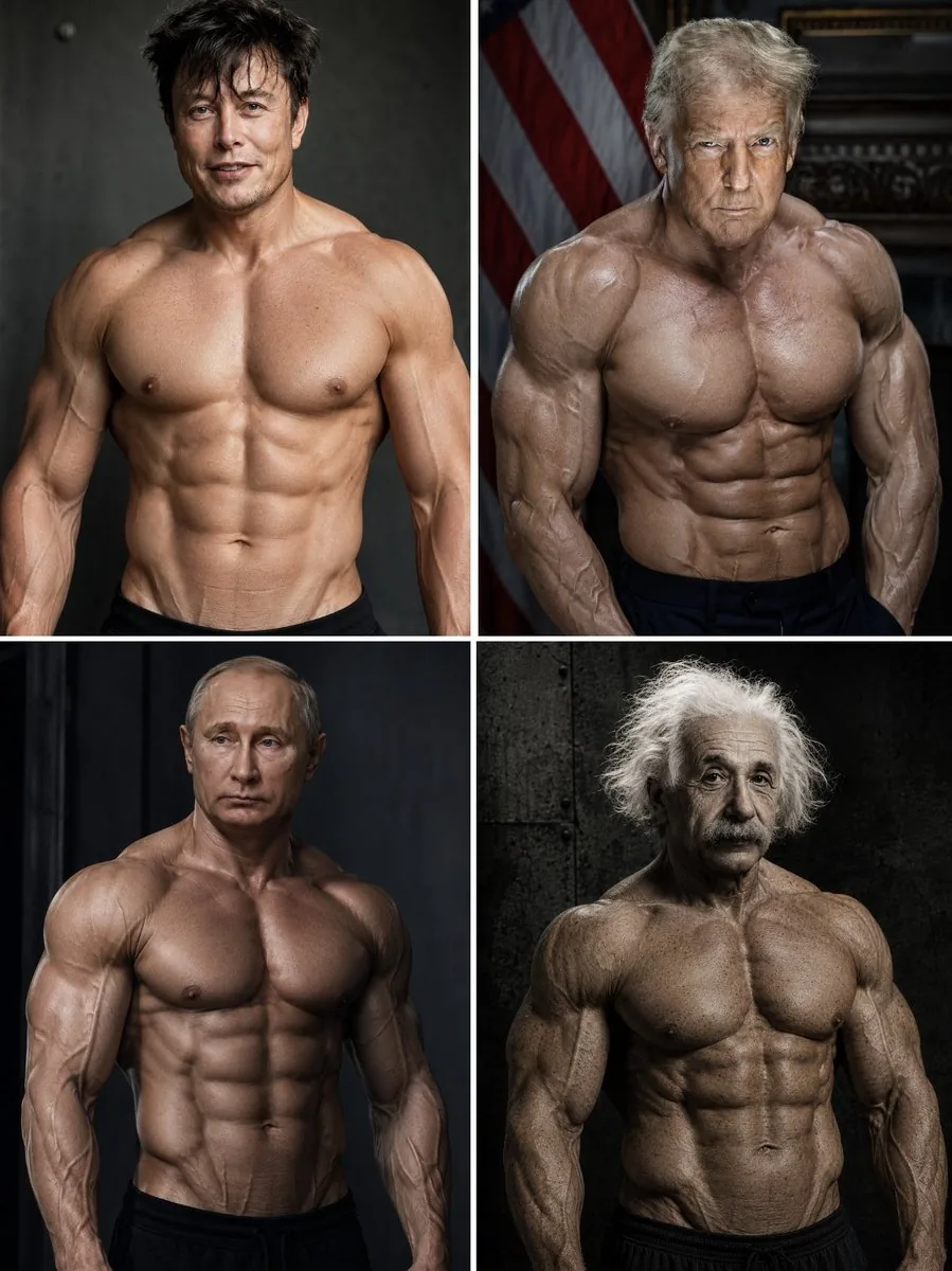 Hyper-Muscular Man 8K Portrait reference