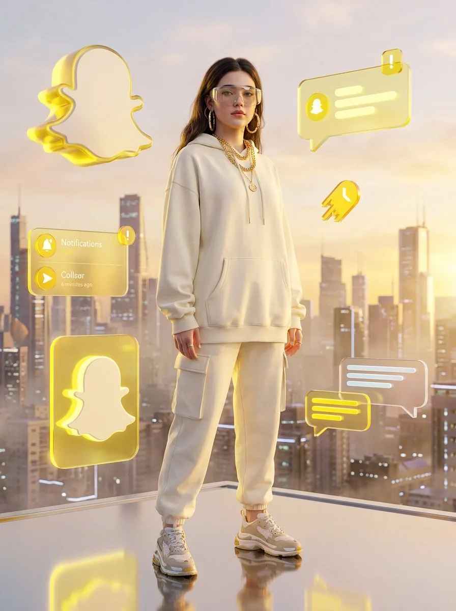 Luxury Snapchat Neon Fashion Portrait reference