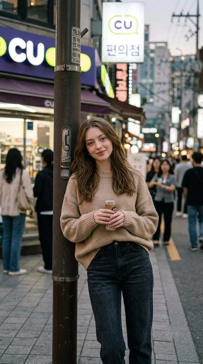 Korean Casual Fashion Portrait reference