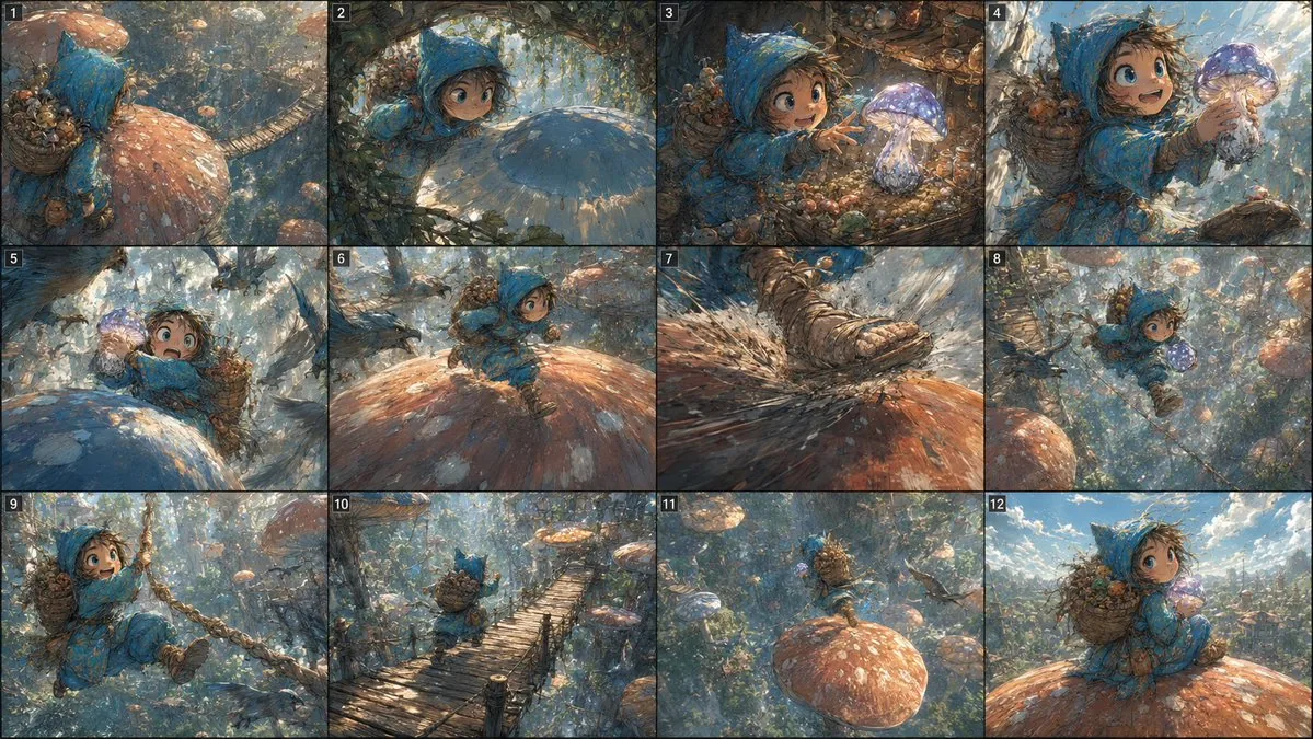 Fantasy Mushroom Forest Storyboard reference