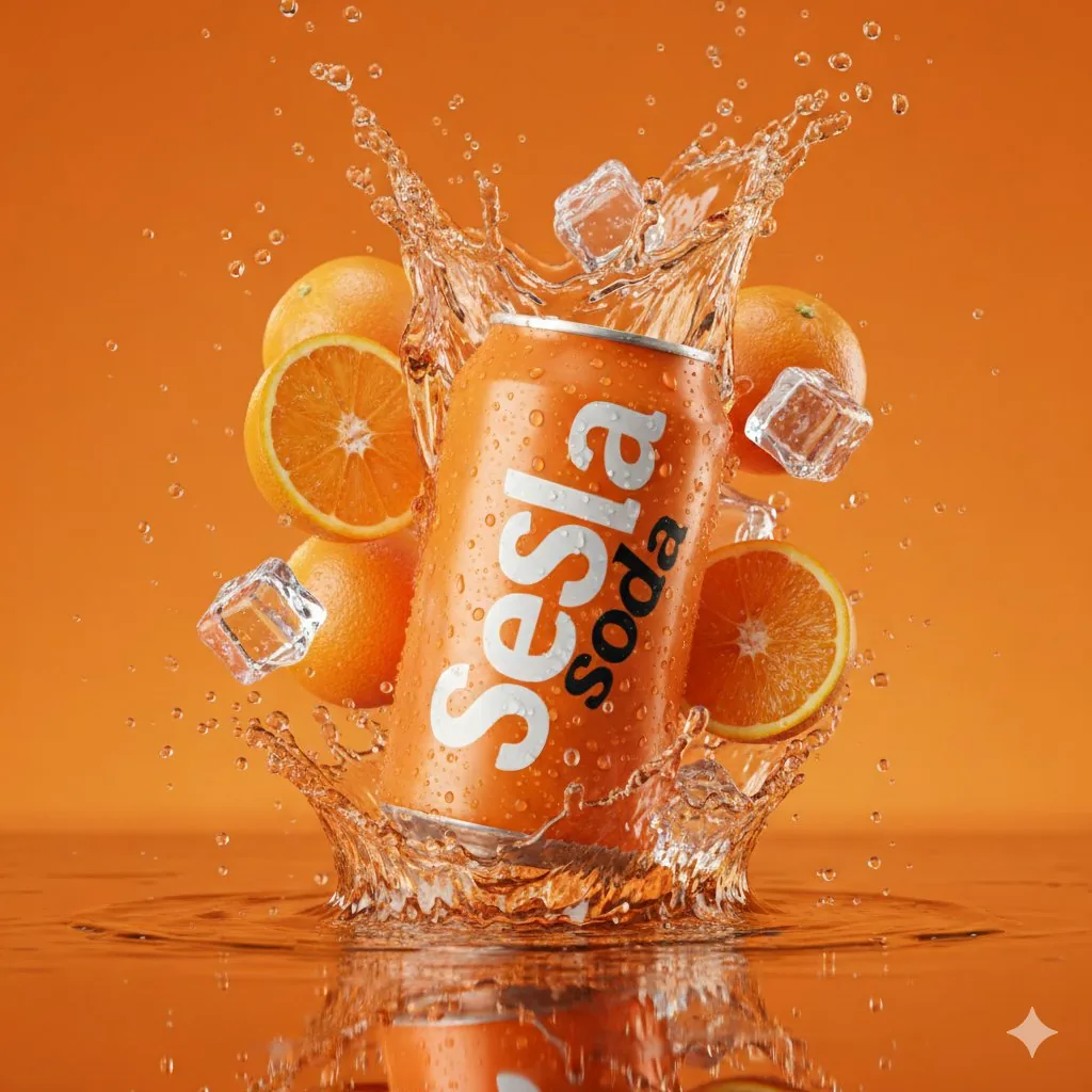 Hyper-Realistic Soda Can Splash Commercial Photo - Nano Banana Pro AI Prompt for Product Marketing reference