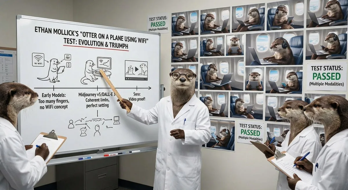 Otter scientists explaining the WiFi plane test reference