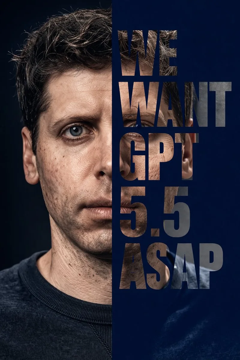 Split-Face Typography Mask Portrait reference