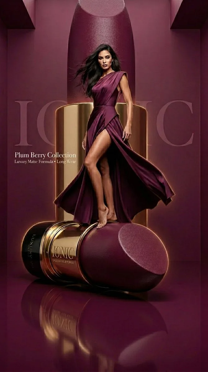 Monochromatic Beauty Lipstick Campaign reference