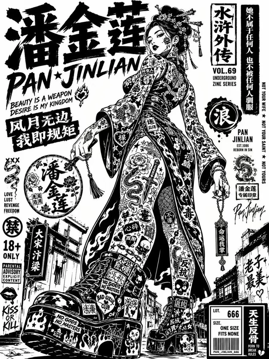Noir Street Poster Illustration reference