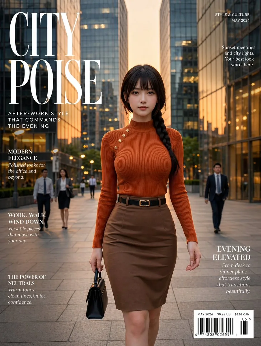 Elegant City Fashion Magazine Cover reference