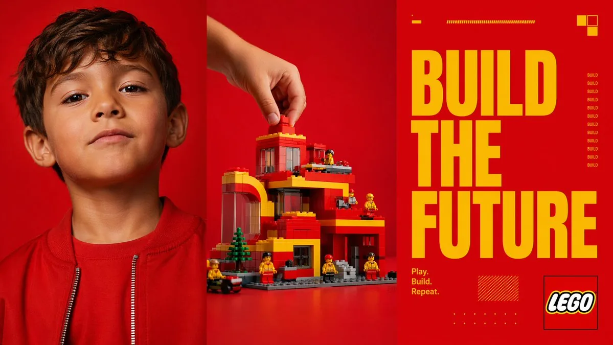 Red Triptych Build the Future Poster reference