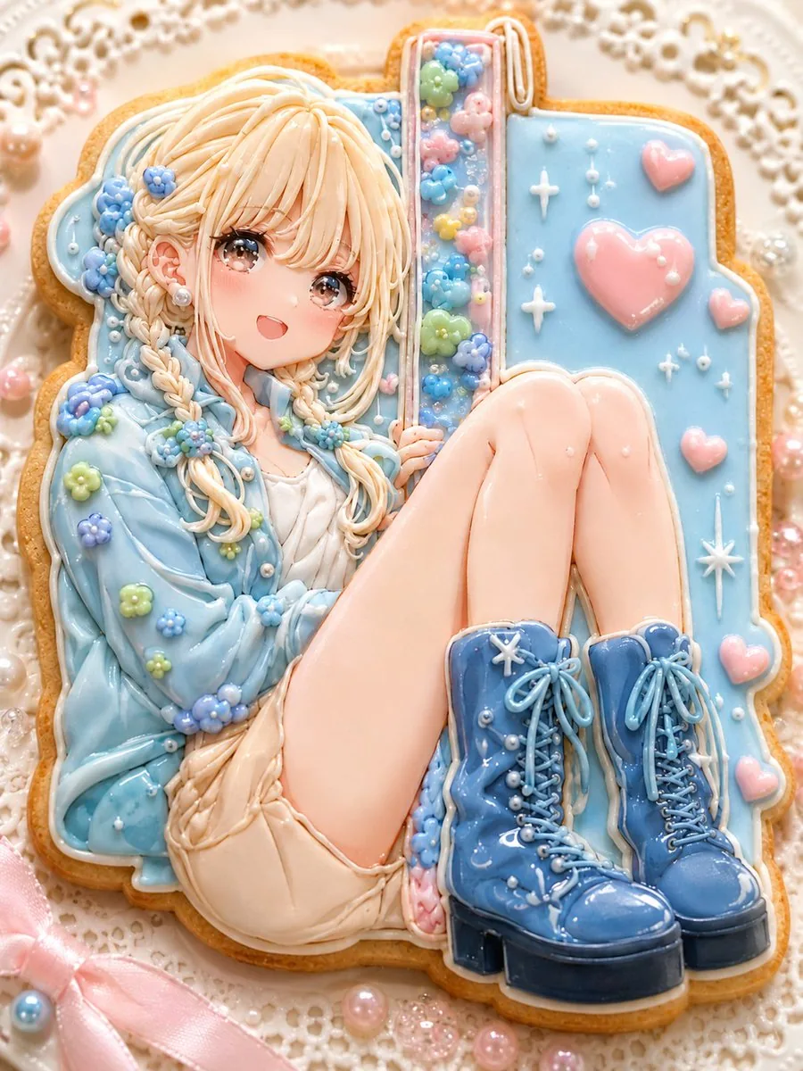 Kawaii Anime Icing Cookie reference