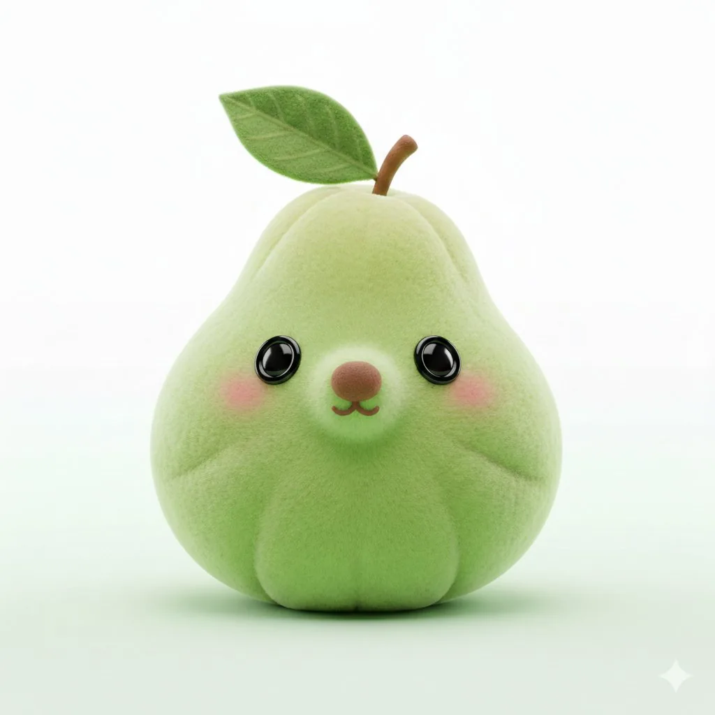 3D Plush Fruit Character Template reference