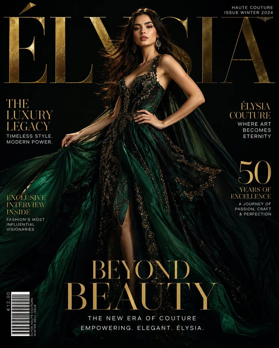 Luxury Fashion Magazine Cover reference
