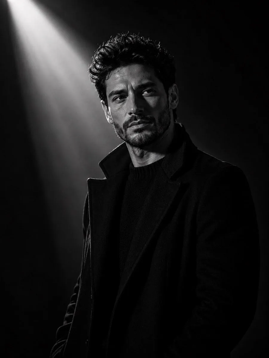 Minimalist Cinematic Studio Portrait reference