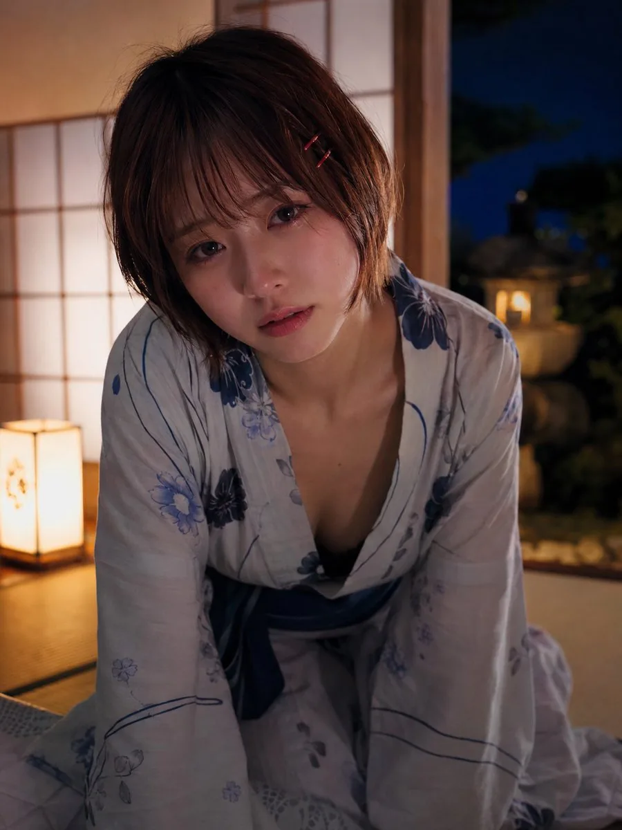Hyper-realistic Japanese Woman Ryokan Portrait reference
