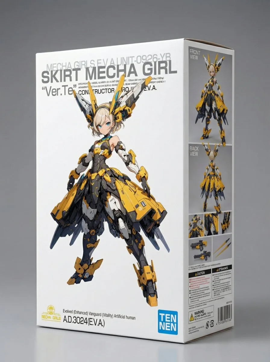Plastic Model Kit Packaging Generation Prompt - Nano Banana Pro AI Prompt for Product Marketing reference