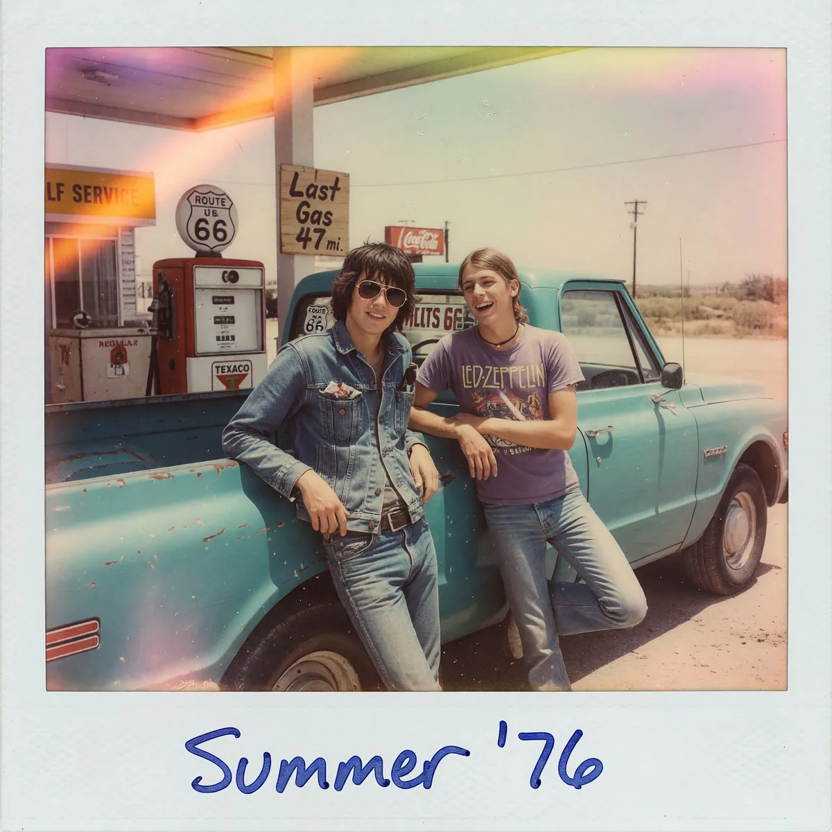 1970s Route 66 Polaroid reference