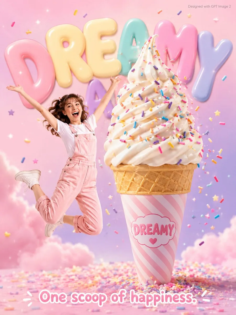 Dreamy Dessert Advertisement Poster reference