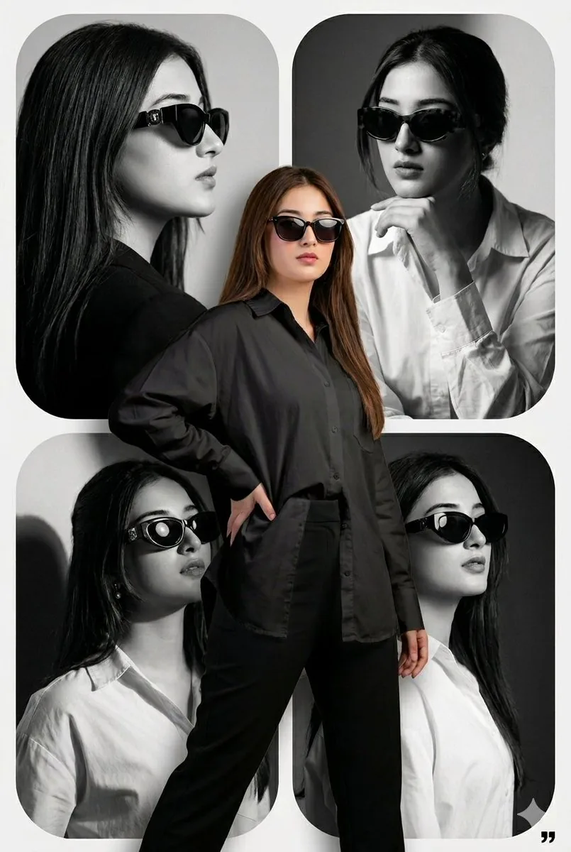 Modern Editorial Fashion Collage Poster reference