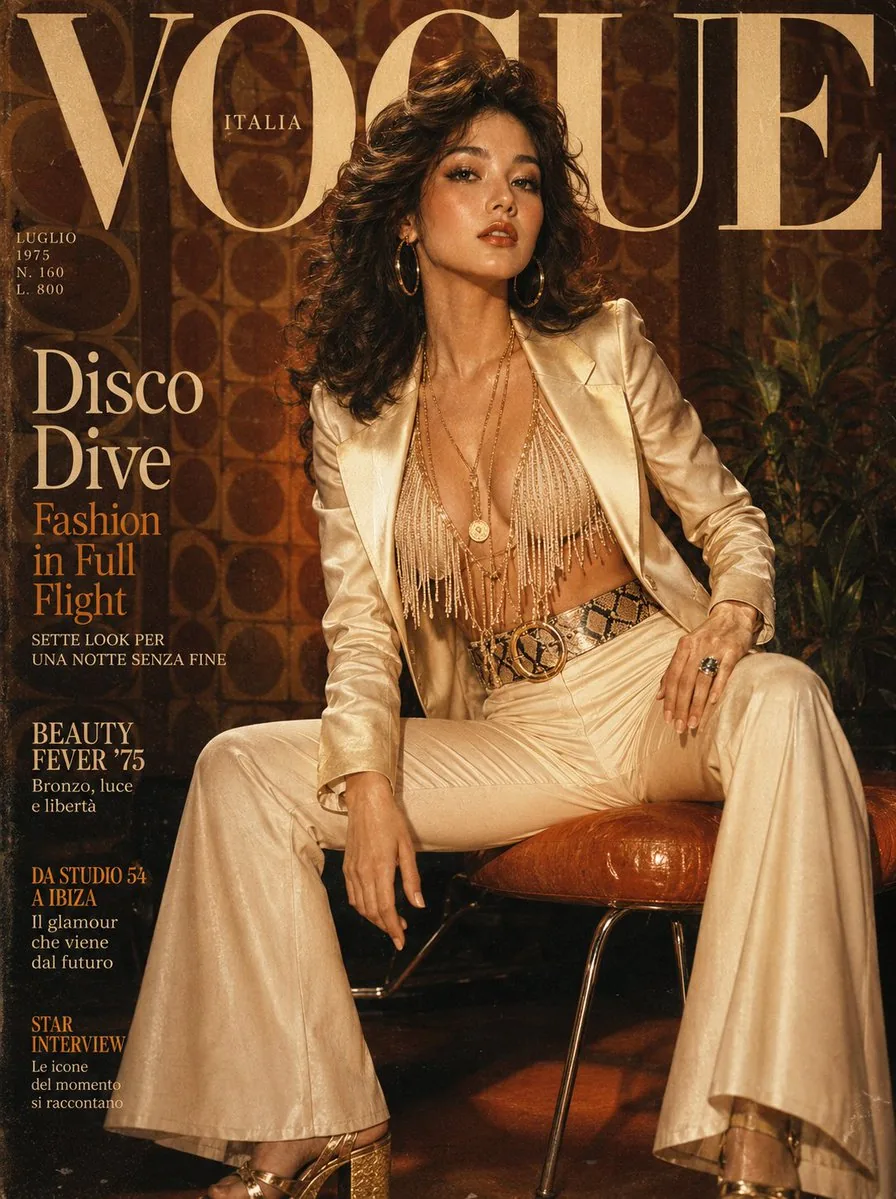 Retro 1970s Editorial Magazine Cover reference