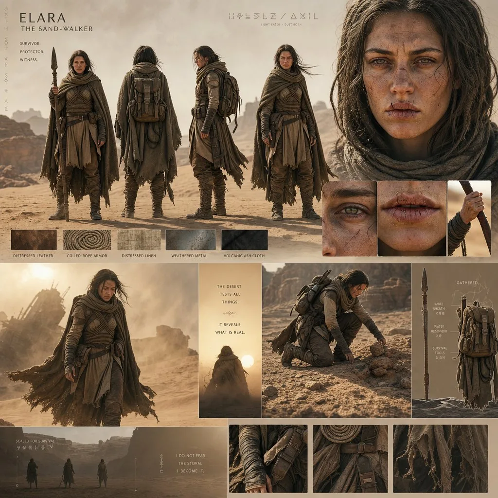 Desert World Cinematic Character Board reference
