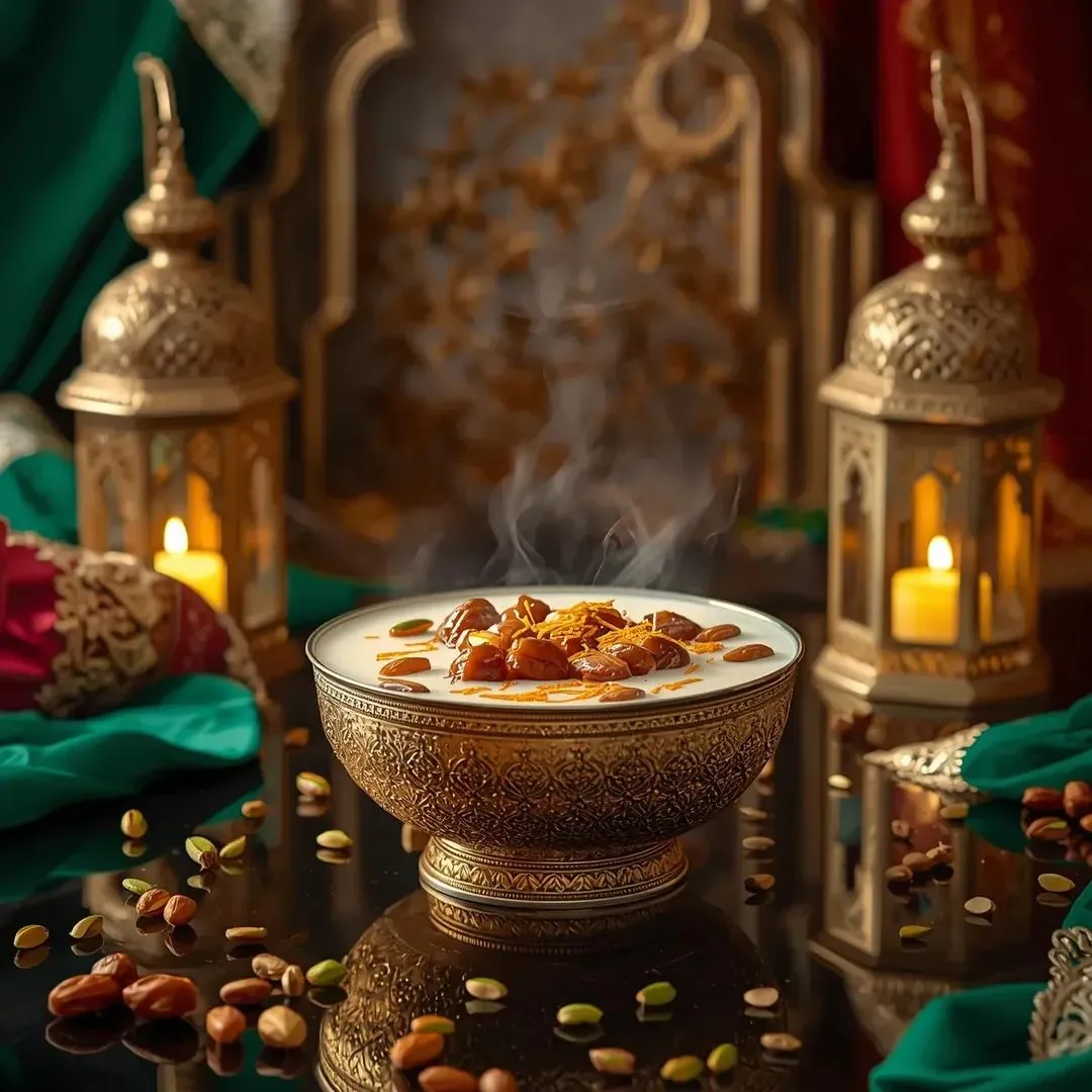 Ultra-Realistic Luxury Sheer Khurma Food Photography - Nano Banana Pro AI Prompt for Product Marketing reference