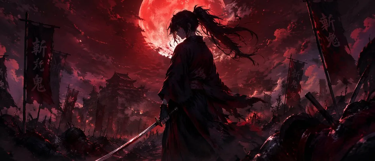 Dark Fantasy Samurai Battlefield reference