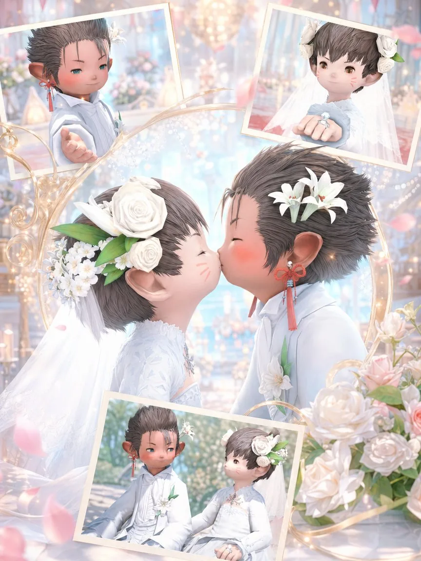 Fantasy Chibi Wedding Collage reference