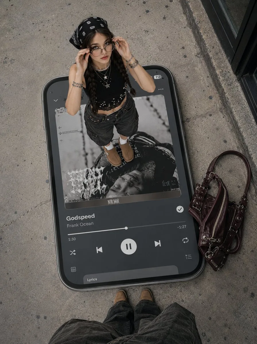 Surreal Y2K Street Fashion Smartphone Illusion reference