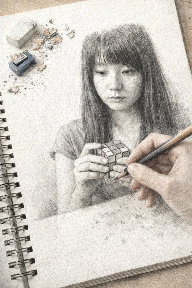 Trompe L'oeil Sketchbook Drawing reference