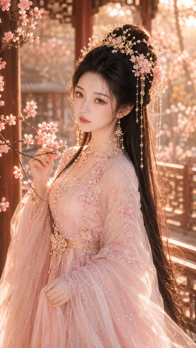 Tang Dynasty Fantasy Female Portrait reference