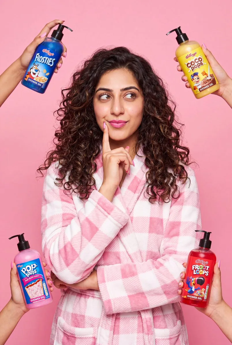 Cereal-Themed Commercial Beauty Ad - Nano Banana Pro AI Prompt for Product Marketing reference