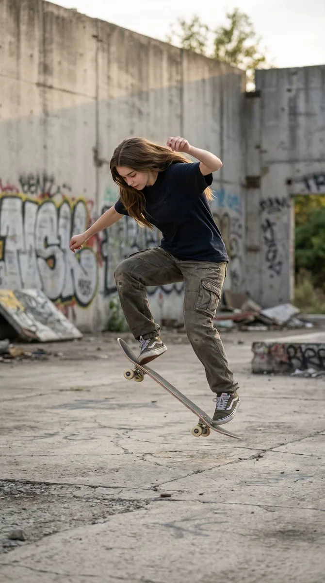 Ultra-realistic Urban Skateboarding Action Scene - Nano Banana Pro AI Prompt for Social Media Post reference
