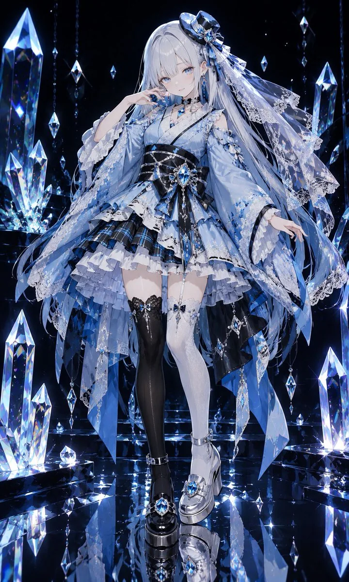 Crystal Gothic Lolita Anime Outfit reference
