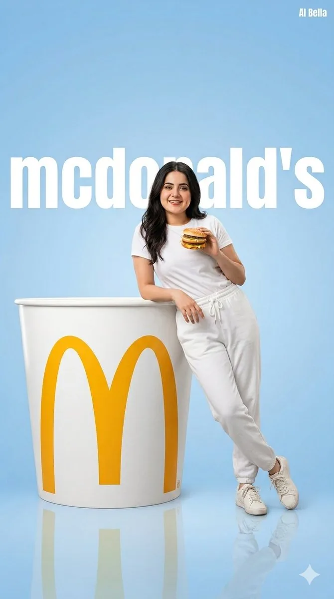 Minimalist McDonald's Fashion Ad reference