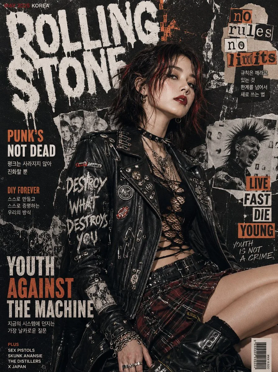 Punk Magazine Cover Korea Style reference