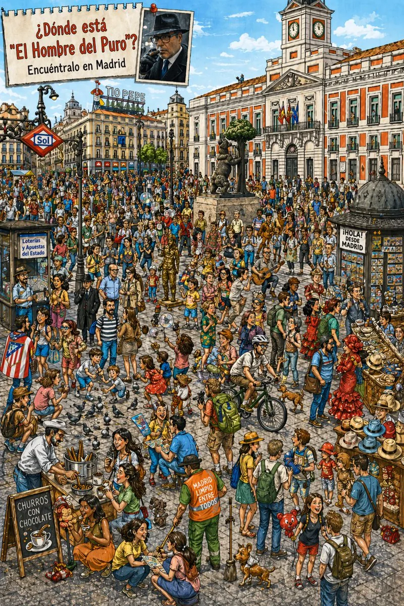 Hidden-Object Madrid Plaza Puzzle reference